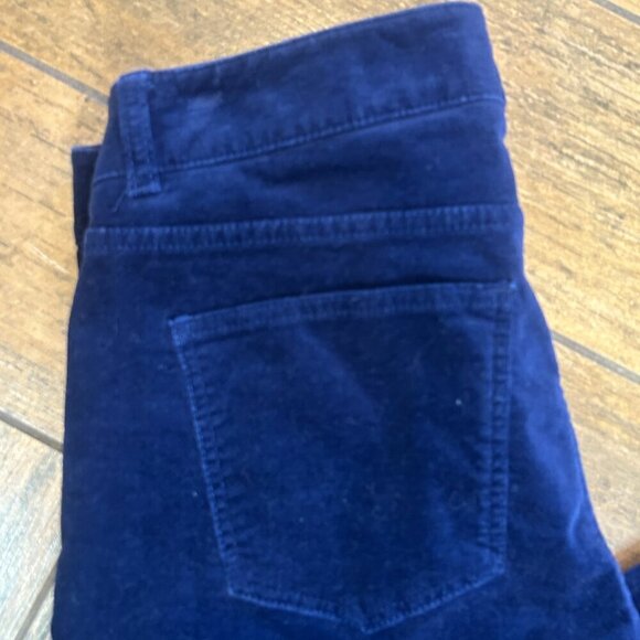 Talbots Navy Blue Velvet Velour Signature Stretch Jeans Size 6 Petite - Picture 8 of 12